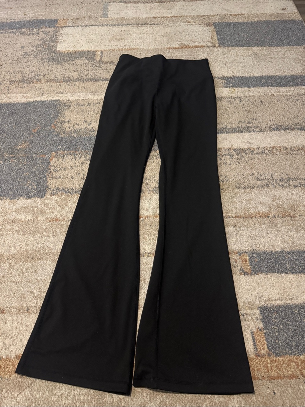 Black Flared Knit Pants